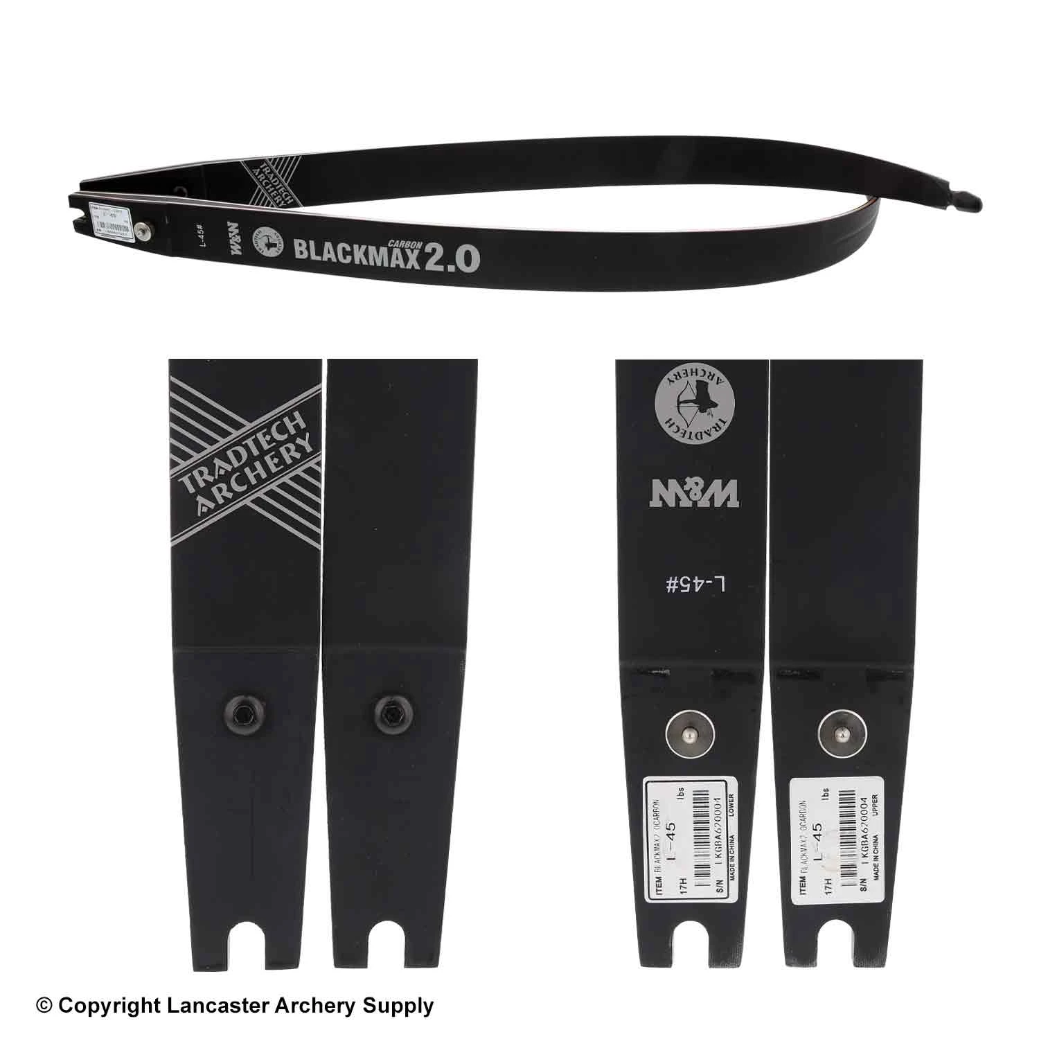 TradTech Black Max 2.0 Carbon/Wood Recurve Limbs (Open Box X1030428) - Image 2