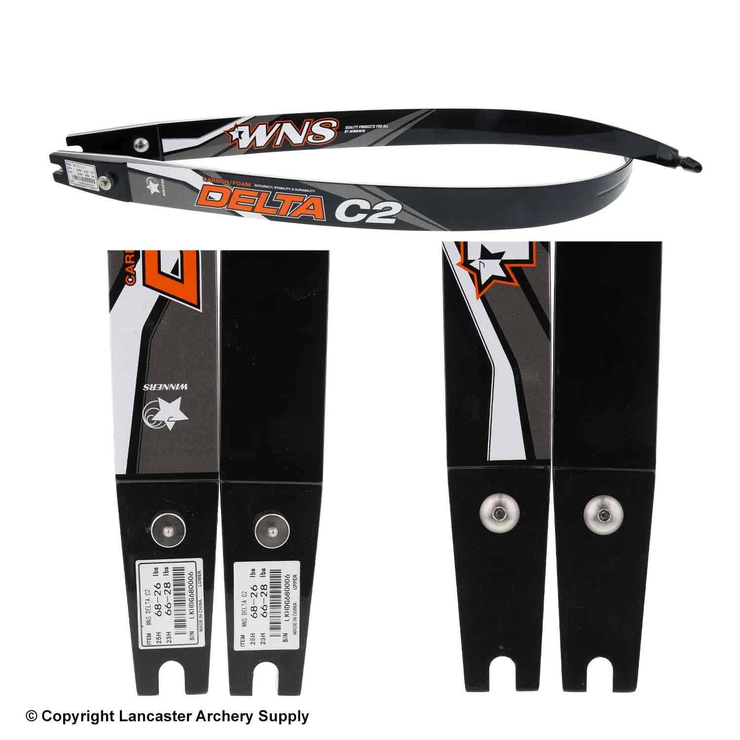 WNS Delta C2 Carbon / Foam Recurve Limbs (Open Box X1030231) - Image 2