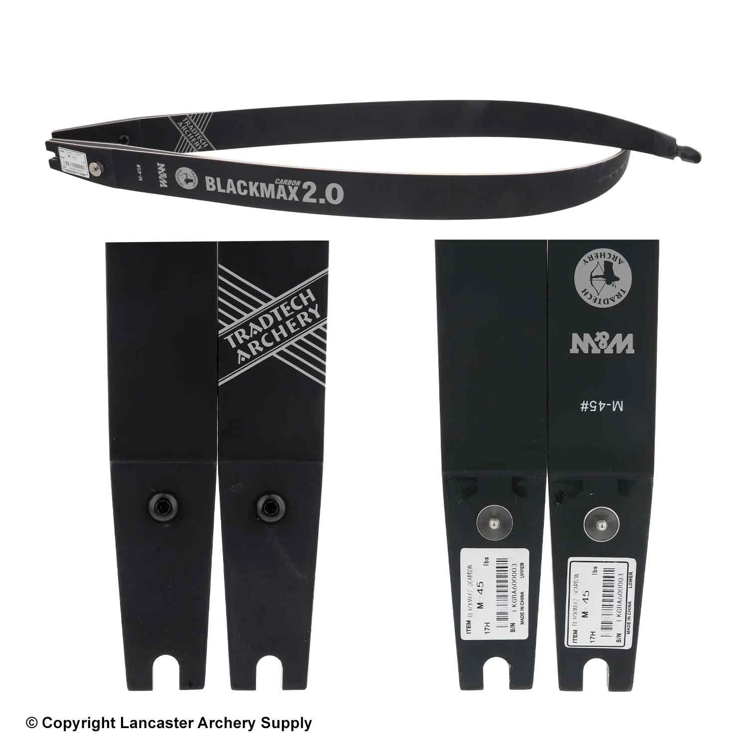 TradTech Black Max 2.0 Carbon/Wood Recurve Limbs (Open Box X1030432) - Image 2