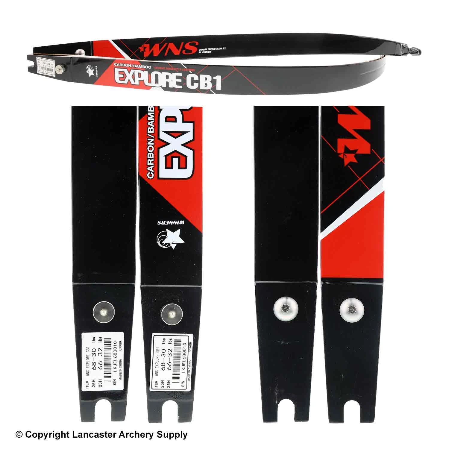 WNS Explore CB1 Carbon/Bamboo Recurve Limbs (Open Box X1030468) - Image 2