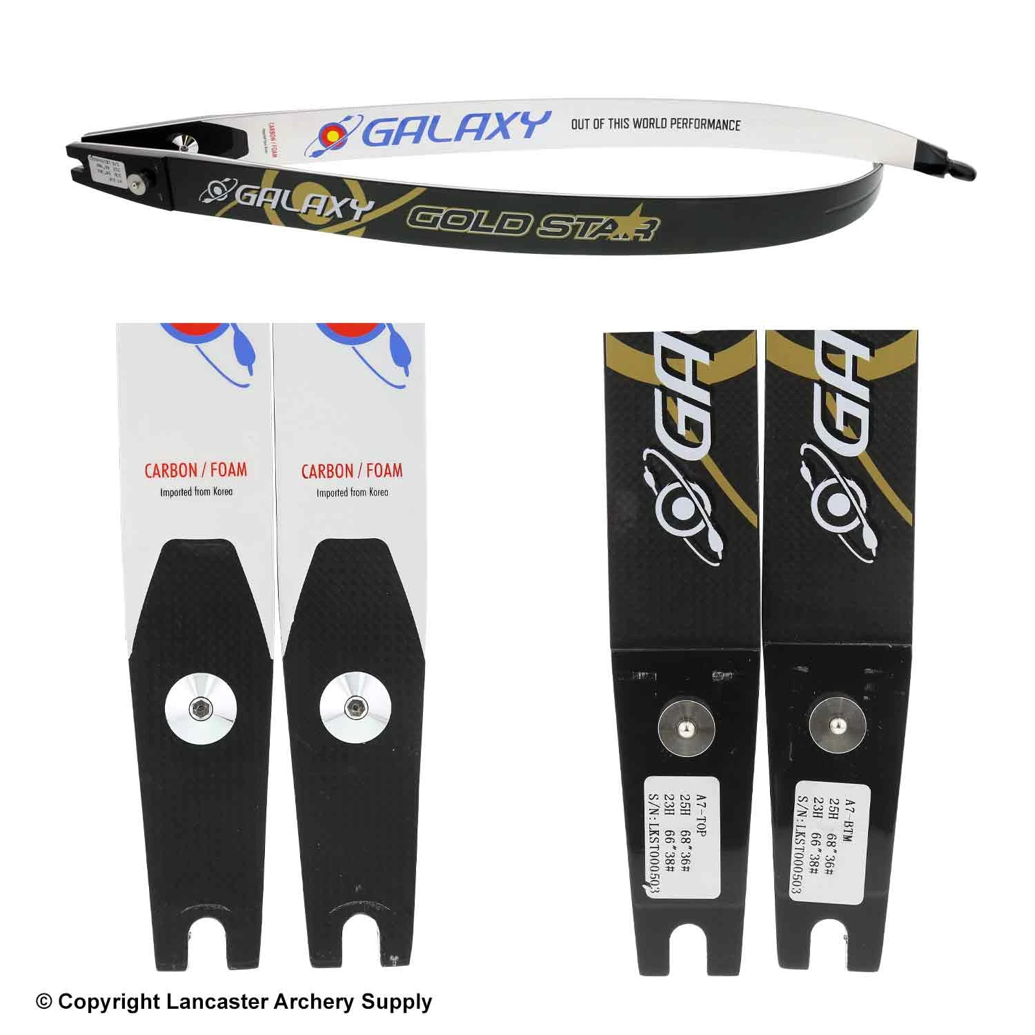 Galaxy Gold Star Recurve Limbs (Open Box X1031009) - Image 2
