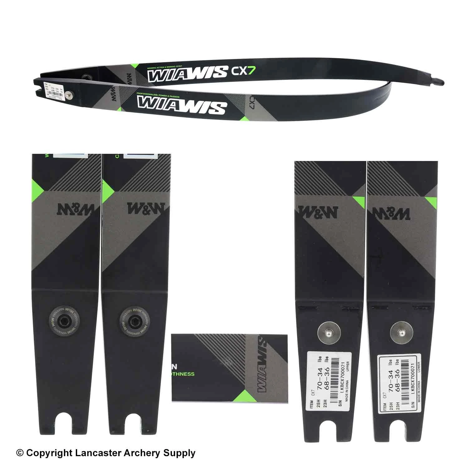 Win&Win WIAWIS CX7 Recurve Limbs (Foam Core) (Open Box X1031050) - Image 2