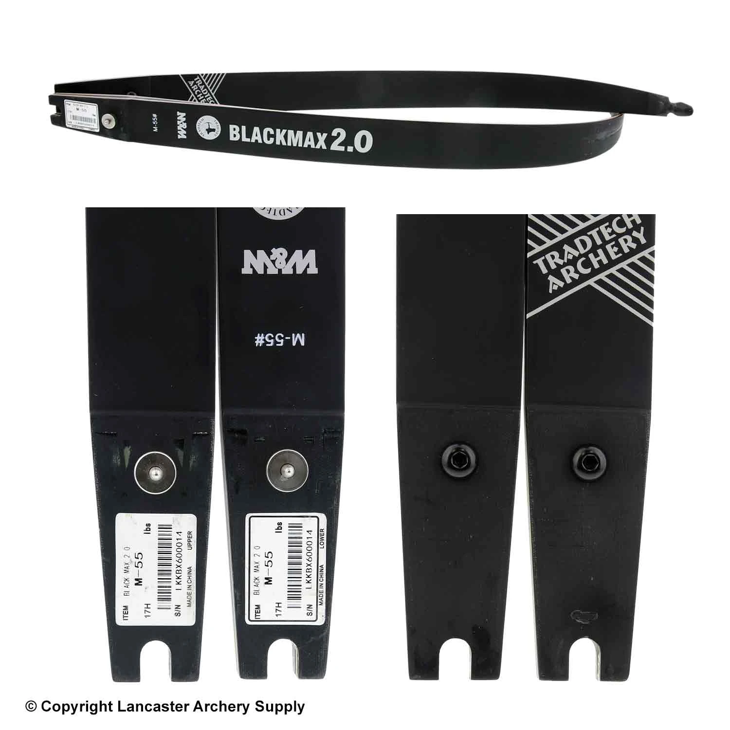 TradTech Black Max 2.0 Glass/Wood Recurve Limbs (Open Box X1031237) - Image 2