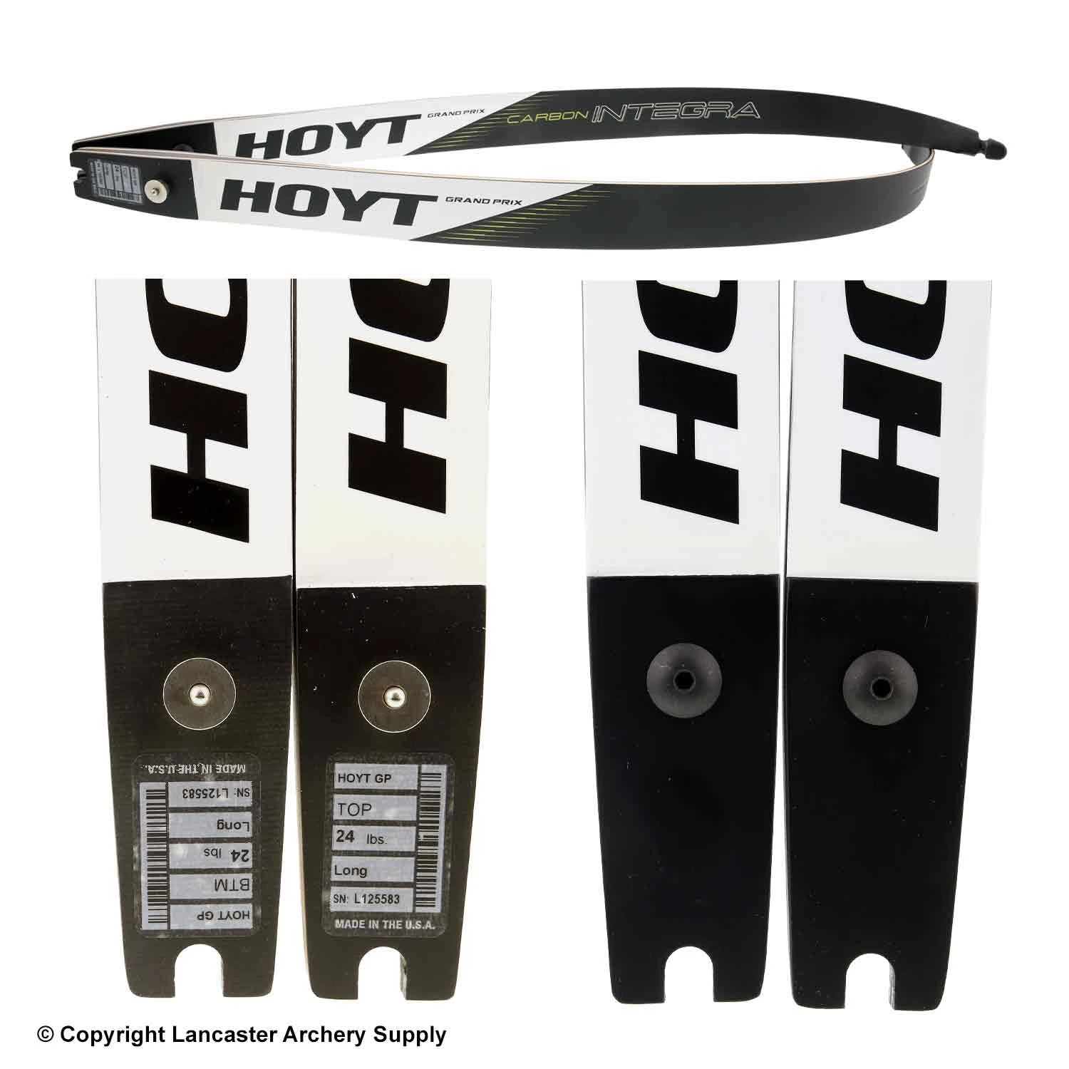 Hoyt Grand Prix Carbon Integra Recurve Limbs (Open Box X1032088) - Image 2