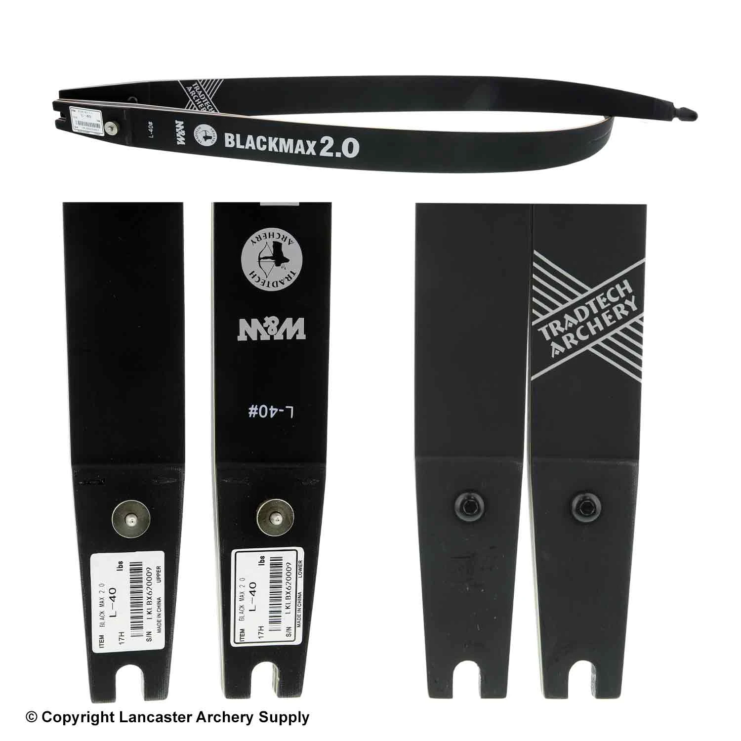 TradTech Black Max 2.0 Glass/Wood Recurve Limbs (Open Box X1032205) - Image 2