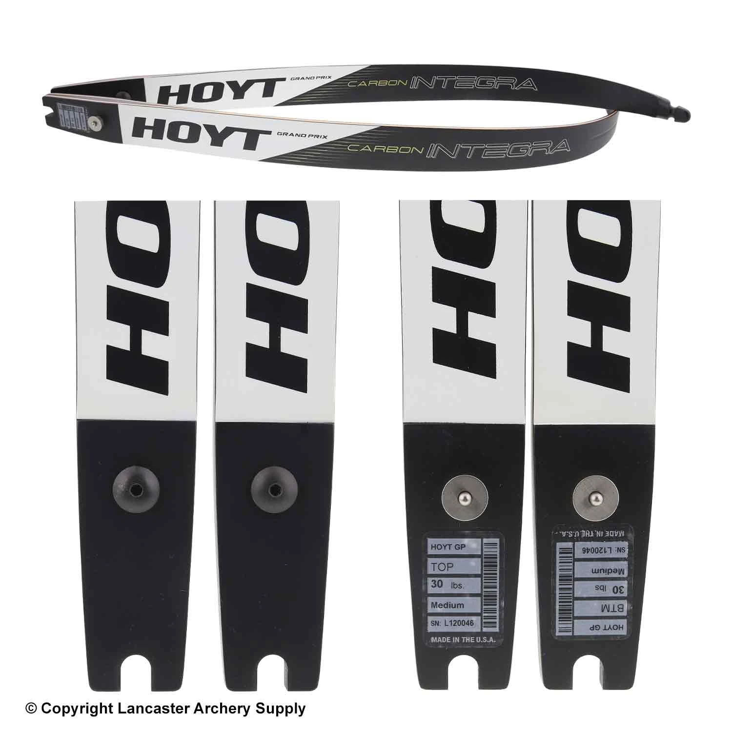 Hoyt Grand Prix Carbon Integra Recurve Limbs (Open Box X1032293) - Image 2