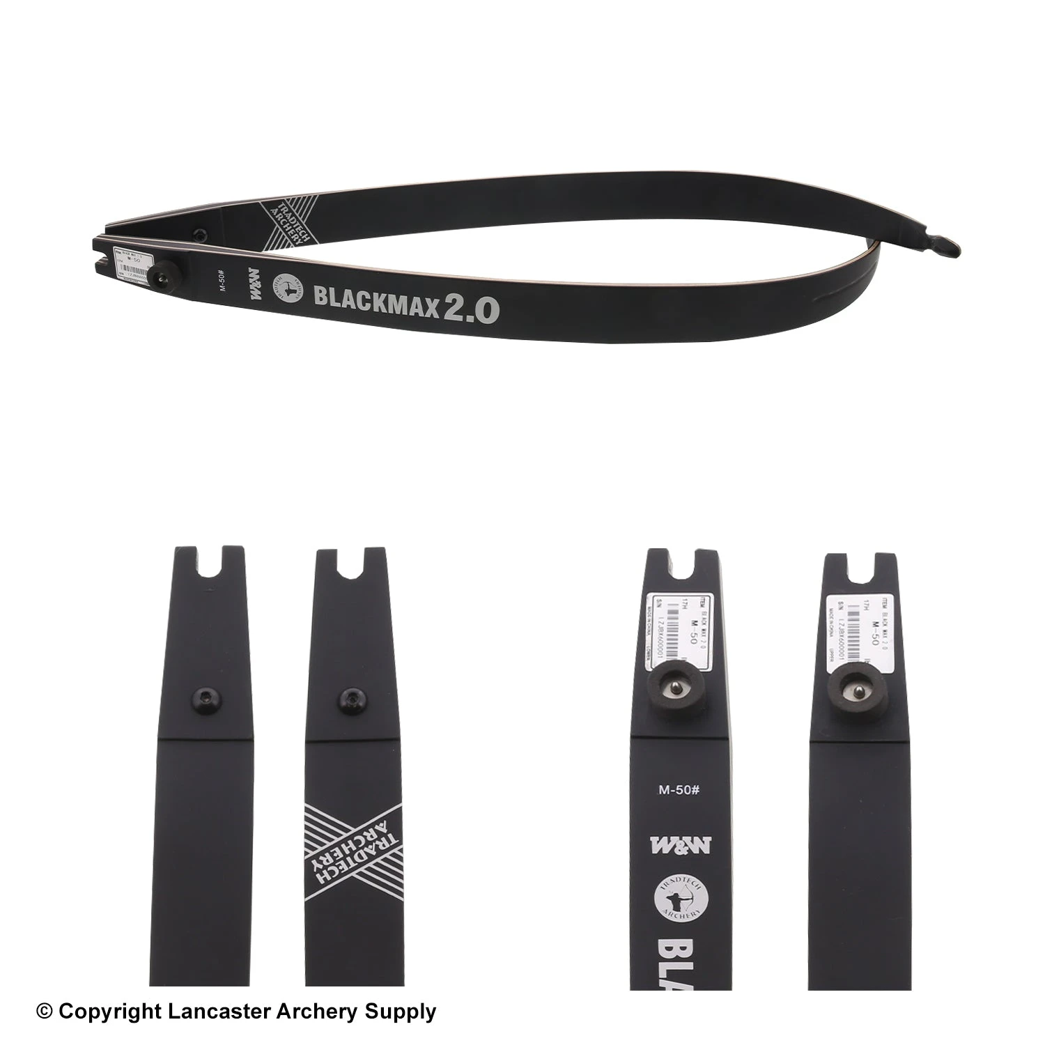 TradTech Black Max 2.0 Glass/Wood Recurve Limbs(Open Box X1033532) - Image 2