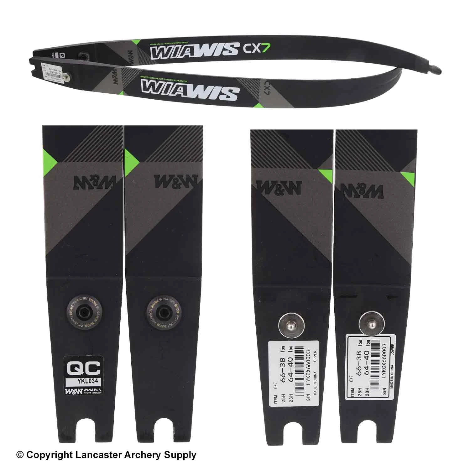 Win&Win WIAWIS CX7 Recurve Limbs (Open Box X1033647) - Image 2